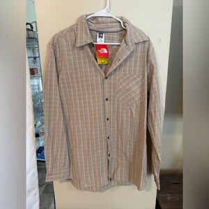 The North Face A5 Series Echo Long Sleeve Shirt Men’s Large Dune Beige NWT